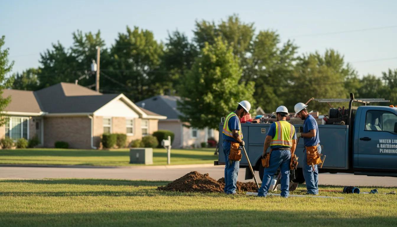 Residential water line and bathroom plumbing service in Versailles, OH